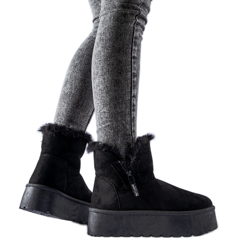 Botas de nieve negras con plataforma de Puntos negro