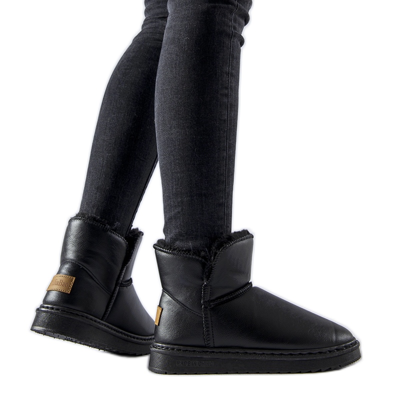 Botas de nieve Kaufman de ecopiel con aislamiento negro