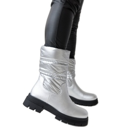 Botines aislantes plateados con acolchado Malvaro plata