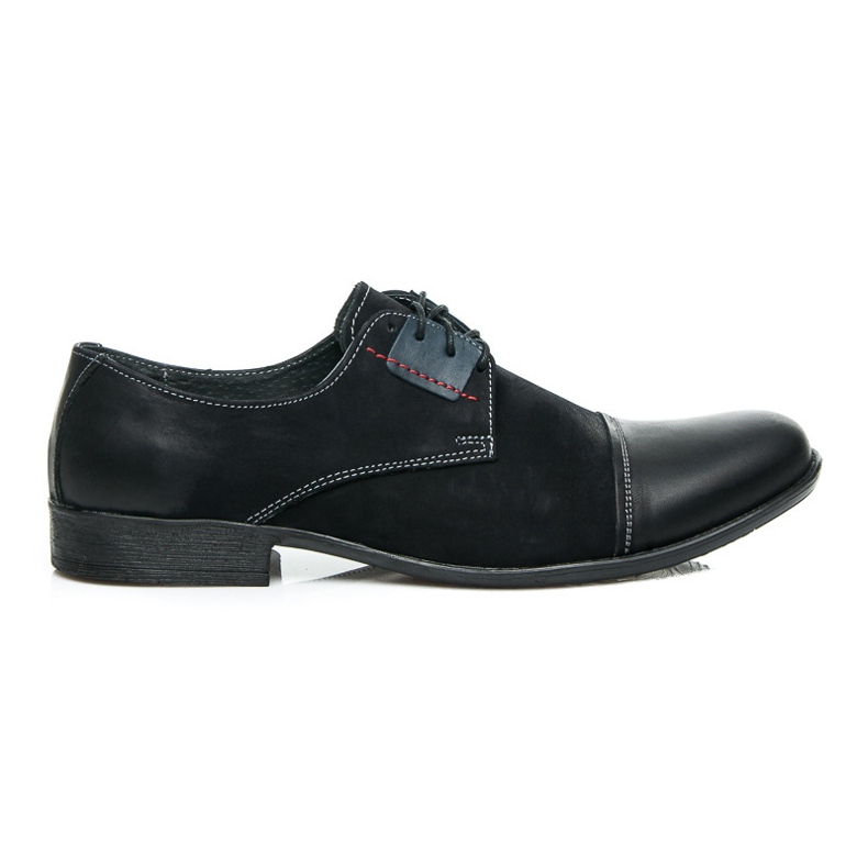 Lucca Zapatos de cuero clásico negro