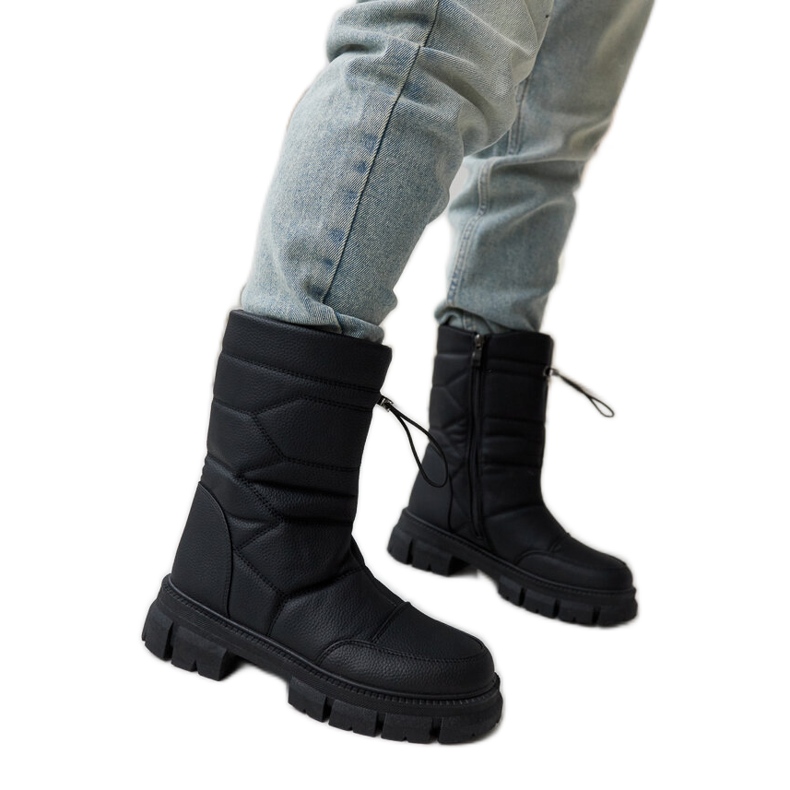 Botas de ecopiel con aislamiento negro H602