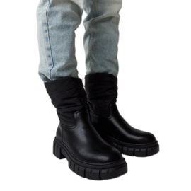 Botas de nieve Hoffman acolchadas con aislamiento negras negro