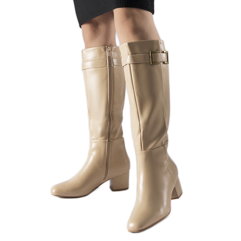 Botas tacón Cerullo aislantes beige Botas tacón Cerullo aislantes beige