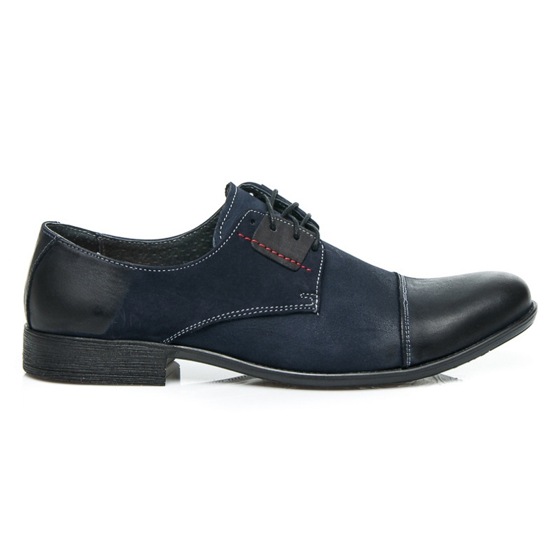 Lucca Zapatos de cuero clásico azul