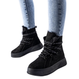 Botas de nieve con plataforma Pellerin negras negro