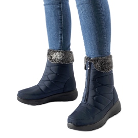 Botas de nieve con cuña azul marino de Brownton
