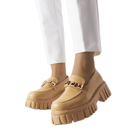 Mocasines plataforma Frisco beige