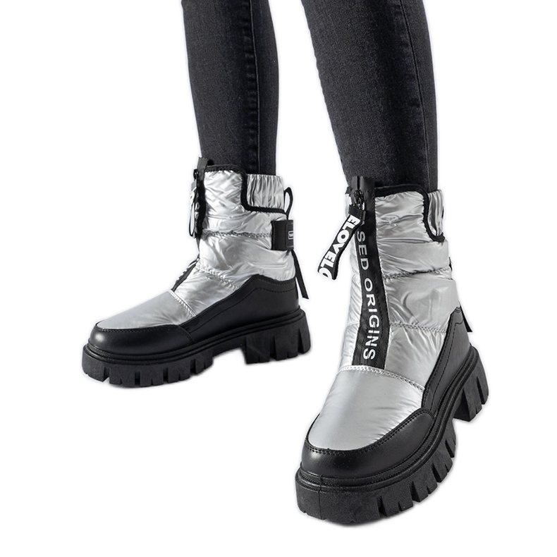 Botas de nieve con aislamiento Moorhead plateadas y negras plata
