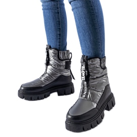 Botas de nieve Moorhead con aislamiento en grafito y negro gris Botas de nieve Moorhead con aislamiento en grafito y negro gris