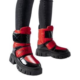 Botas de nieve con aislamiento Reppert negras y rojas rojo Botas de nieve con aislamiento Reppert negras y rojas rojo