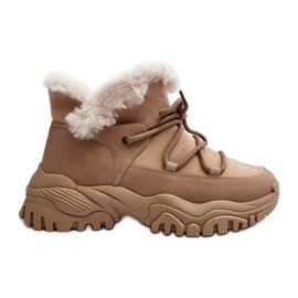 Botas Trapper Mujer Con Pelo Beige Cresandi