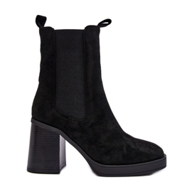 Botas de tacón grueso de mujer Piovere negro