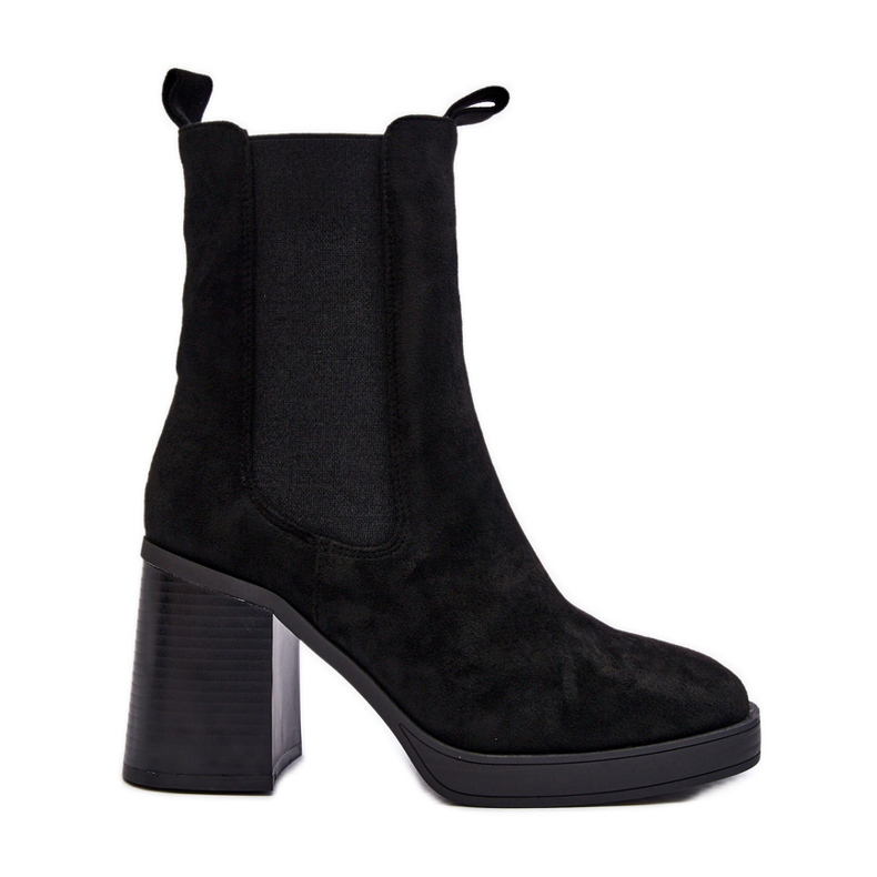 Botas de tacón grueso de mujer Piovere negro