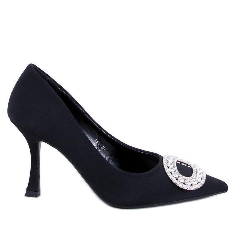 Apriatis Tacones de noche negros con circonitas