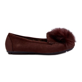 Mocasines De Mujer Con Pelo Marrón Novas