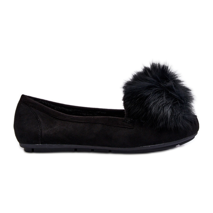 Mocasines De Mujer Con Pelo Negro Novas