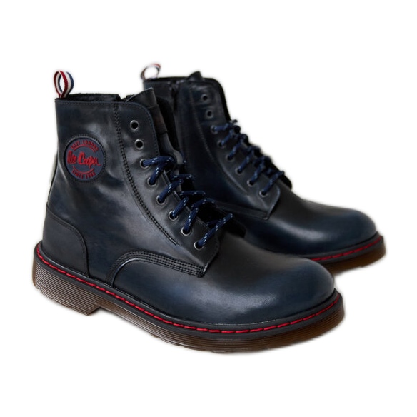Zapatos azul marino en piel natural Lee Cooper LCJP-20-01-014