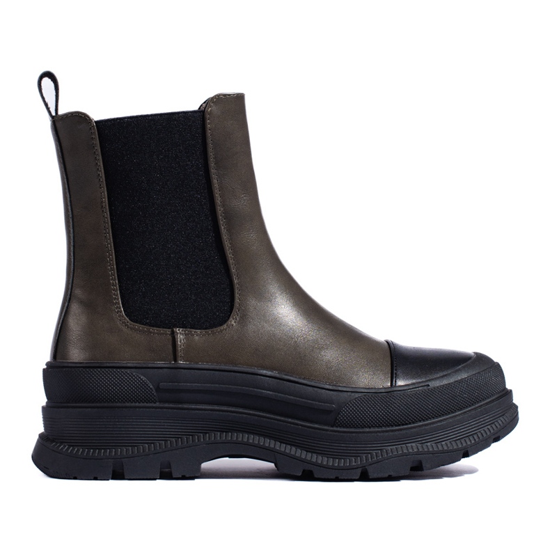 Botas Chelsea clásicas Shelovet para mujer, verde oscuro Botas Chelsea clásicas Shelovet para mujer, verde oscuro