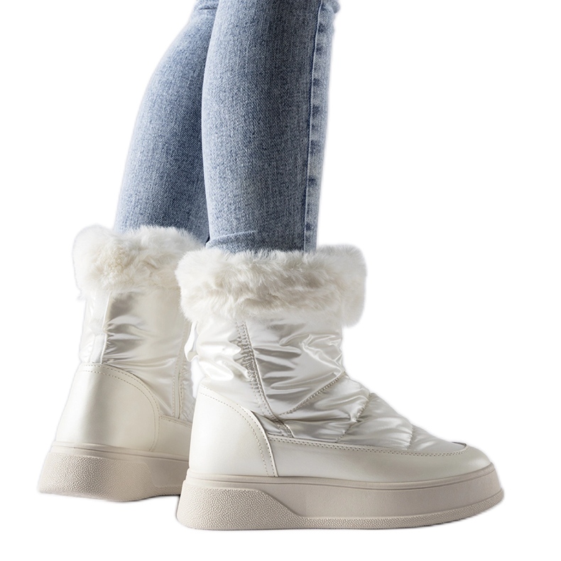 Botas para la nieve con aislamiento y piel blancas de Oliver blanco Botas para la nieve con aislamiento y piel blancas de Oliver blanco