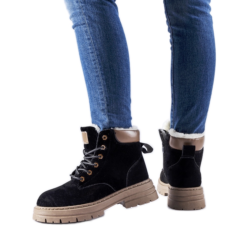 Botas de trabajo negras con aislamiento ligero de Stevens negro