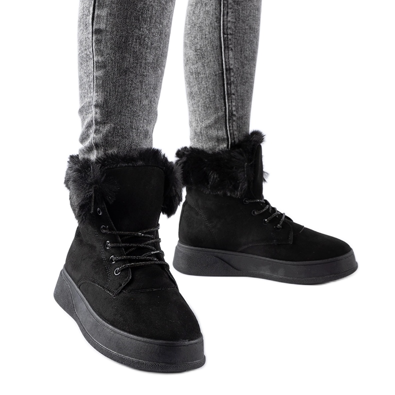 Botas de nieve con plataforma Oliverio negras negro