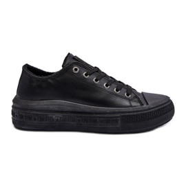 Zapatillas bajas con aislamiento para mujer Black Big Star MM274031 negro