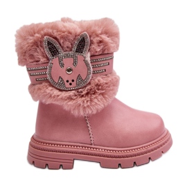 Botas de Nieve Infantil Lunami Rosa con Pelo rosado