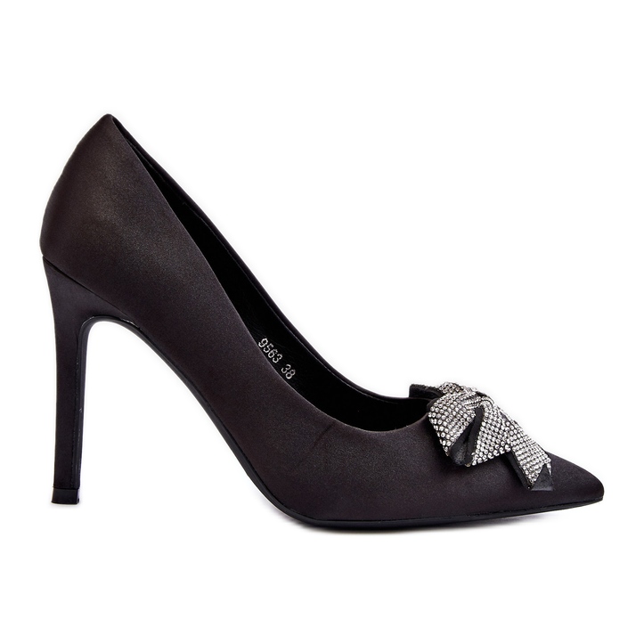 Tacones altos Fairine negros con lazo