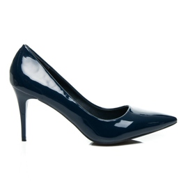 Comer Tacones lacados con estilo azul