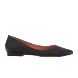 Marco Shoes Bailarinas sutiles de piel negro
