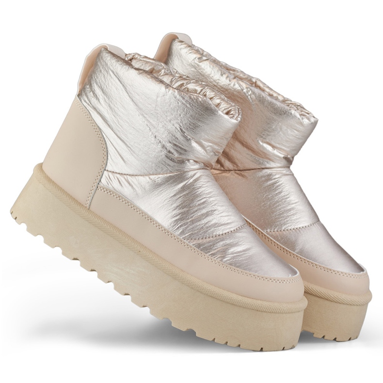 Botas de nieve de invierno para mujer con plataforma. beige Botas de nieve de invierno para mujer con plataforma. beige