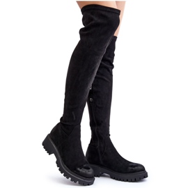 Botas planas por encima de la rodilla para mujer La.Fi 270068B-SU Negro