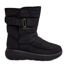 Botas de nieve con aislamiento de velcro para mujer Black Jawora negro