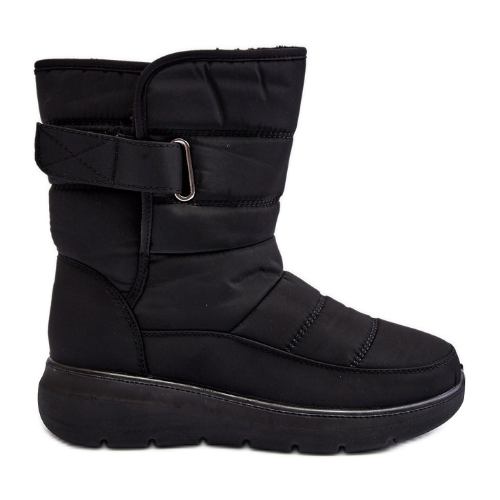 Botas de nieve con aislamiento de velcro para mujer Black Jawora negro