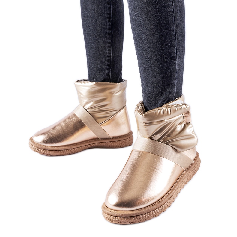 Botas para la nieve cortas brillantes marrones de Delaune marrón