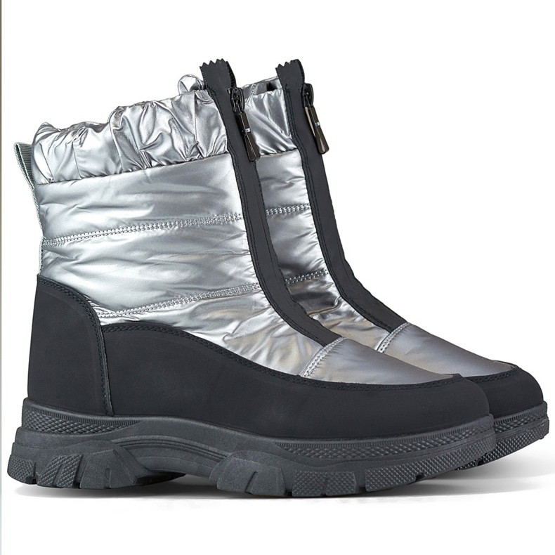 Botas de nieve para mujer cómodas y aisladas negro
