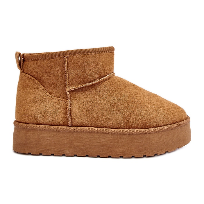 Camel Kallins Botas de nieve con plataforma baja para mujer marrón