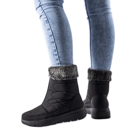 Botas de nieve de cuña baja Brownton negro Botas de nieve de cuña baja Brownton negro