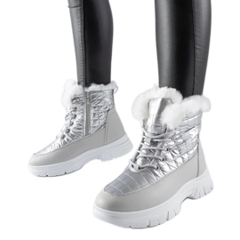 Botas de nieve plateadas con aislamiento en la plataforma Dwayn.