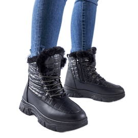 Botas de nieve negras con aislamiento y plataforma Dwayn. negro
