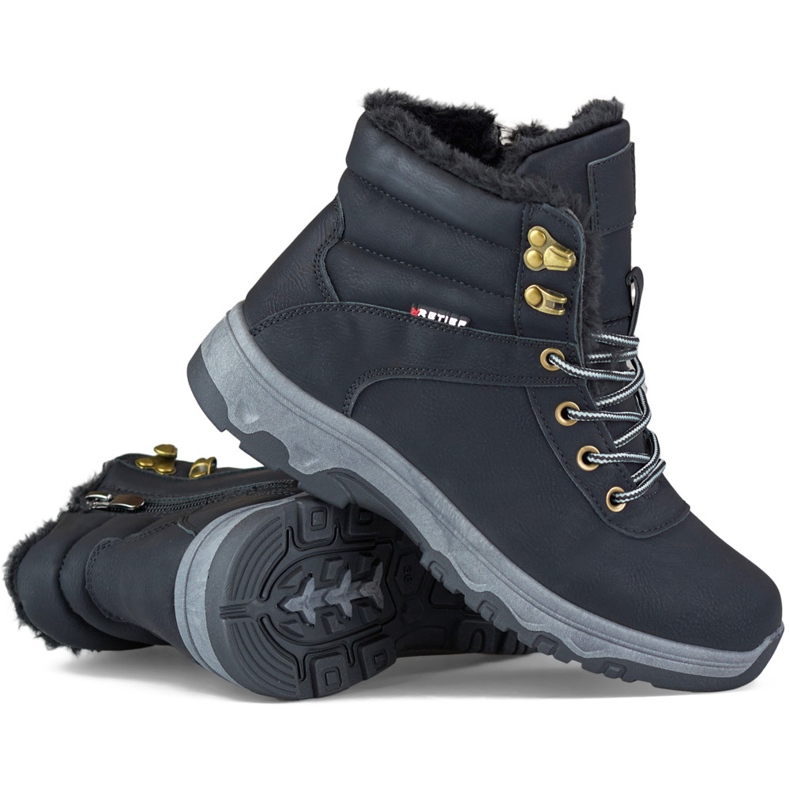 Zapatos altos de trekking para mujer, negro.