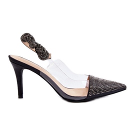 D&amp;A MR1966-11 Tacones altos decorados, negro