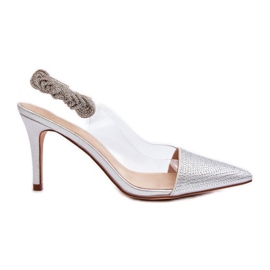 Tacones decorados D&amp;A MR1966-11 Plata