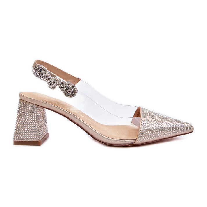 Zapatos de tacón elegantes con punta en punta D&amp;A MR91292-1 Dorado