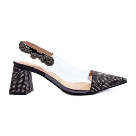 Zapatos de tacón elegantes con punta en punta D&amp;A MR91292-1 Negro