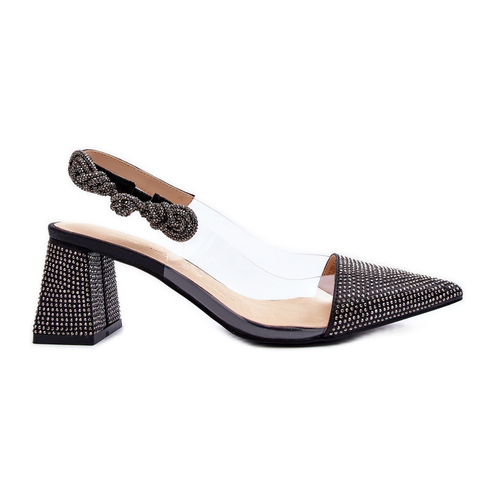 Zapatos de tacón elegantes con punta en punta D&amp;A MR91292-1 Negro