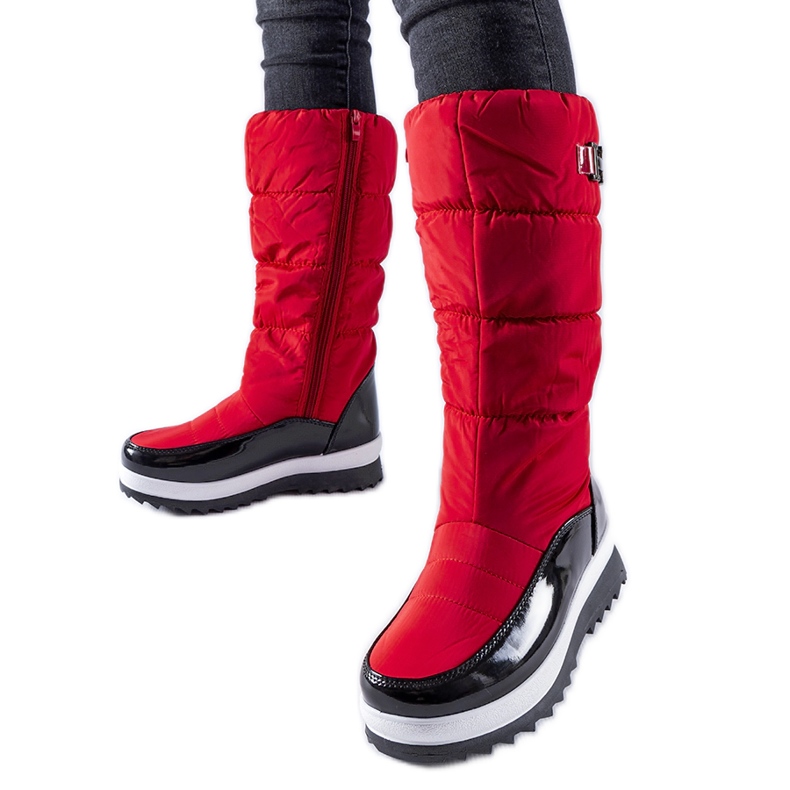 Botas de nieve altas con aislamiento rojo de Canneto