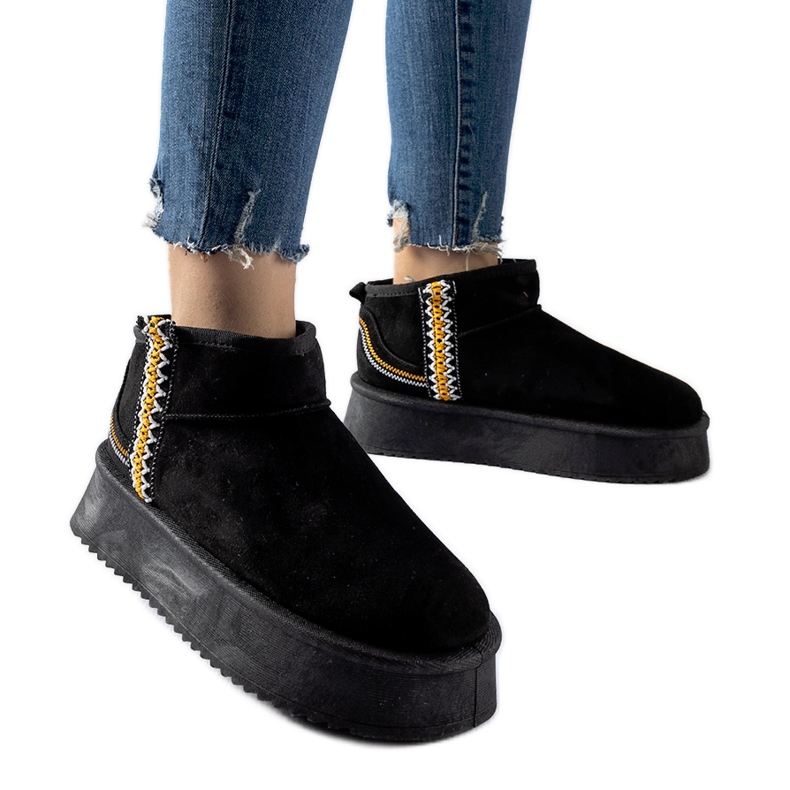 Botas de nieve negras con plataforma Scavi. negro