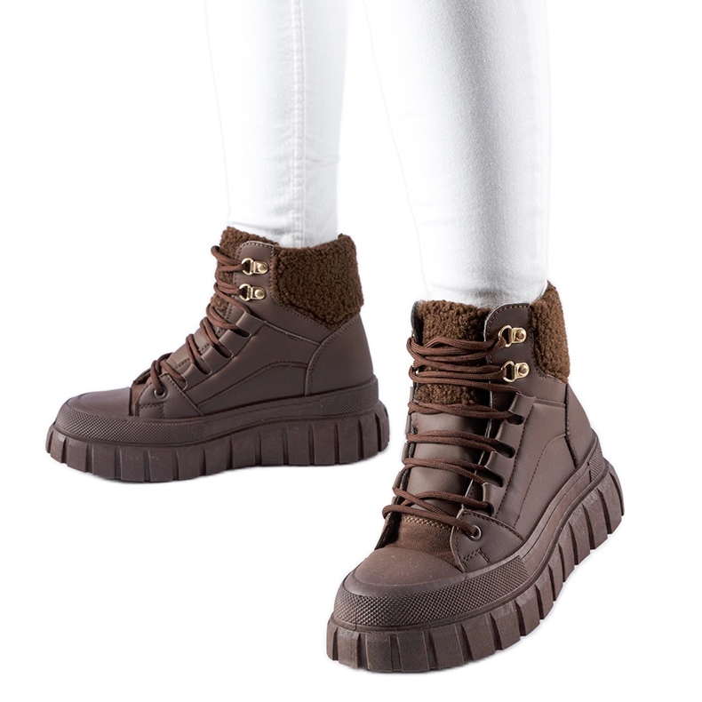 Zapatillas Adamsville marrones con aislamiento marrón