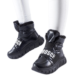 Botas de nieve negras con aislamiento y plataforma Bend. negro